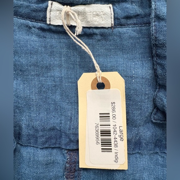 NWT CP Shades Sloane In Bleached Indigo Linen - Picture 7 of 16